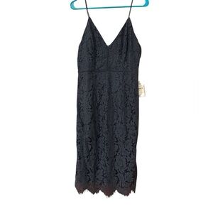 ASTR The Label Womens Blue Lace Spaghetti Strap Dress‎ Size Medium